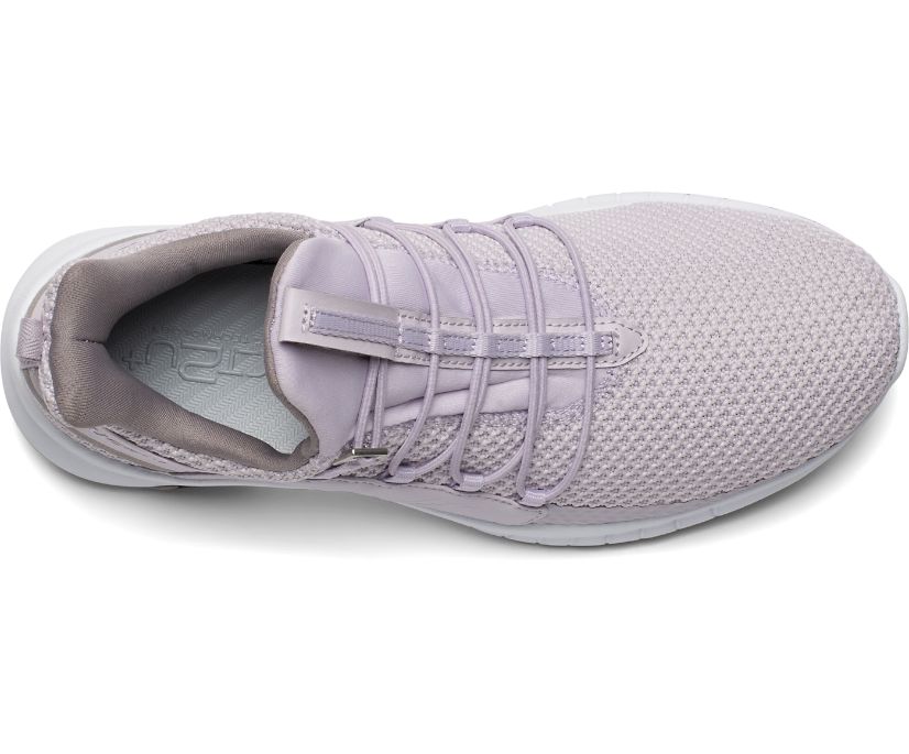 Women's Saucony Stretch & Go Glide Walking Shoes Lavender | Singapore 255XYUF